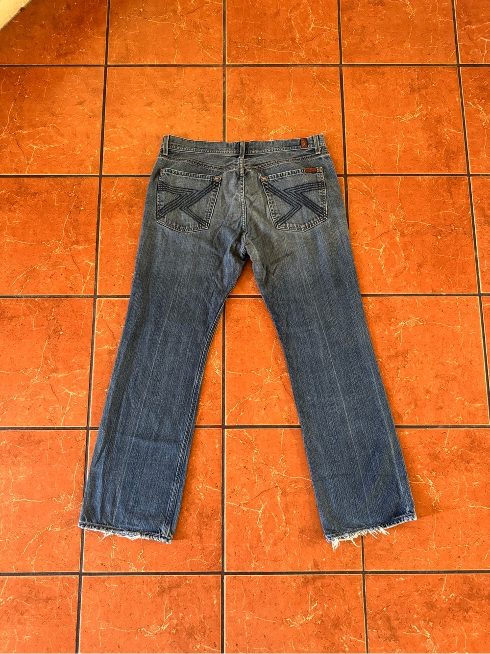 7 For All Mankind Men’s Jeans Size 36 Straight Leg Medium Wash Premium Denim